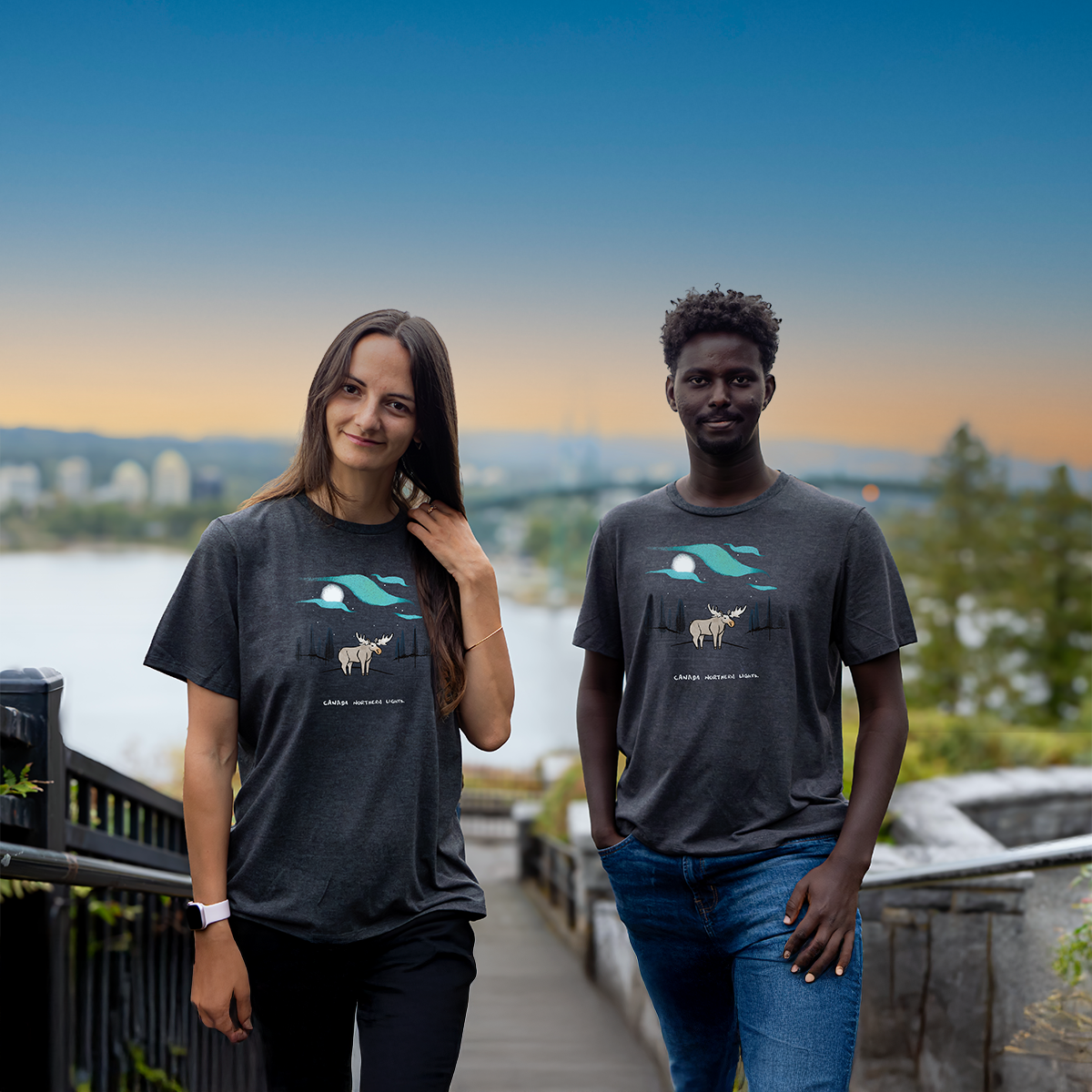 Aurora Horizon Tee – Ethical Bamboo T-Shirt Made in Canada | VELU
